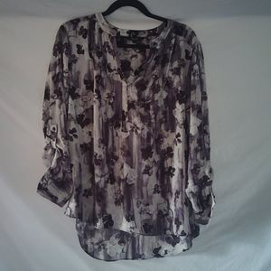 Women's Purple Floral Blouse